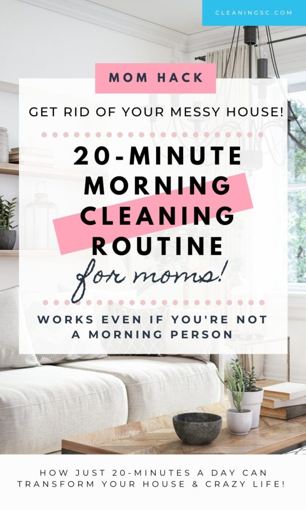 morning cleaning routine for working moms