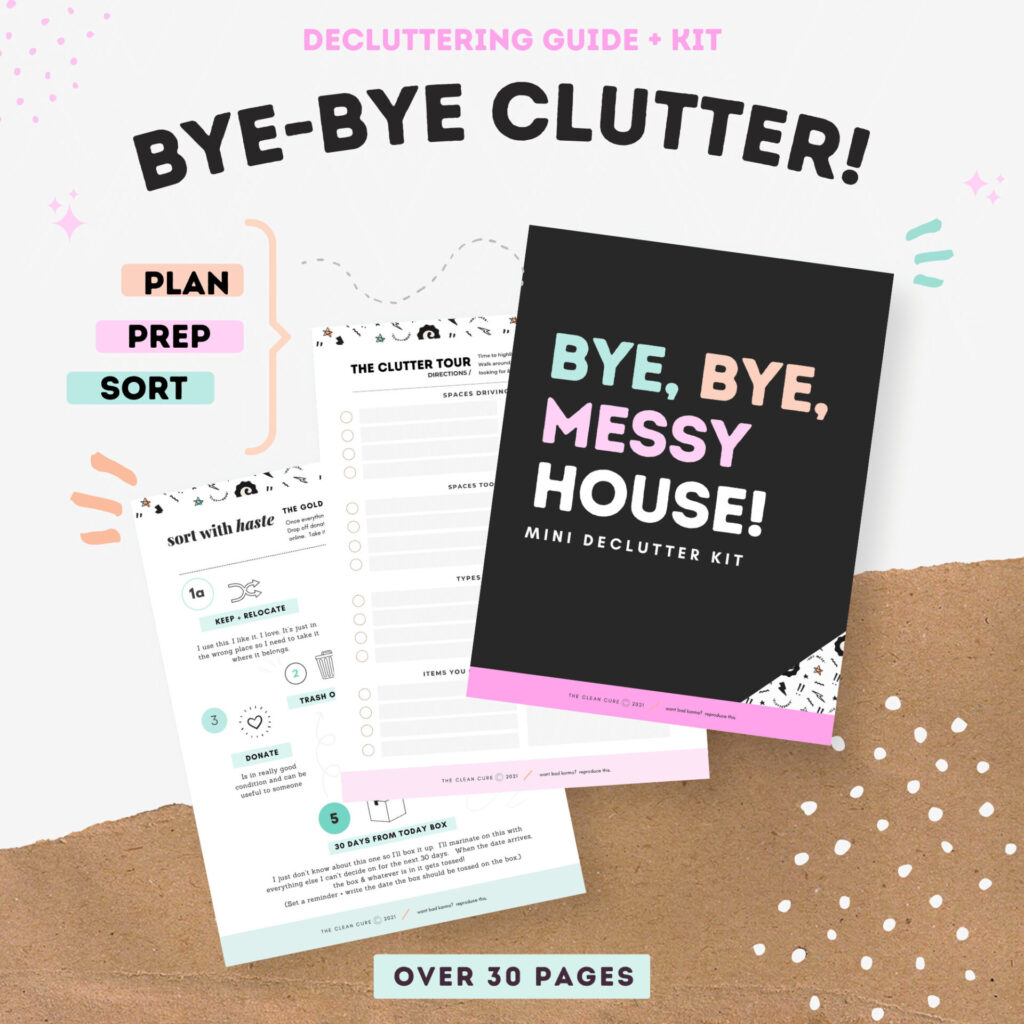 A printable decluttering planner